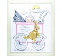 Design Works Crafts Tobin - Muestrario de Punto de Cruz, diseño de niña, Multicolor