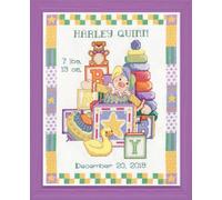 Design Works Crafts Tobin Toys Sampler Birth Record Counted Cross Stitch Kit-11"X14" 14 Count