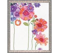Design Works DesignWorks Ink Crafts Counted Cross Stitch Kit, Watercolor Garden, 11" x 14" Punto de Cruz de jardín de Acuarela, Algodón, Multicolor, 28 x 35.5 x 0.1 cm