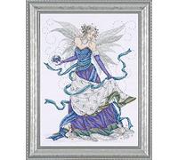 Design Works Ink Ice Fairy Kit de Punto de Cruz contado, Algodón, Azul, Morado, Blanco, by The Yard