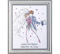 Design Works Ink Wedding Sampler Kit de Punto de Cruz contado, Algodón, Plateado, 1