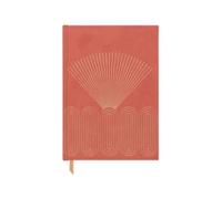 Design Works Radiant Rays - Funda de tela de libro de 5.75 pulgadas x 20.64 cm, 160 páginas a rayas, páginas informativas, bolsillo expandible, impreso con tintas de soja en papel libre de ácido,