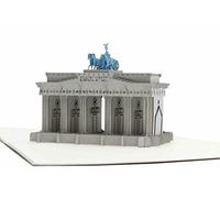 design3dkarten® Brandenburger Tor Berlín, cupón de viaje, viaje a la ciudad, recuerdo de Berlín, tarjeta plegable 3D, tarjeta desplegable, tarjeta de felicitación, tarjeta de regalo