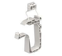 Design61 5 soportes colectores para hasta 40 cables NYM 3 x 1,5 mm² soportes para cables para montaje en techo, adecuado para clavadora de hormigón o montaje con tornillo, color gris claro RAL 7035