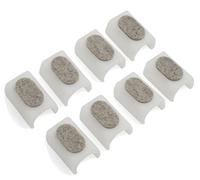 Design61 8 Tacos para Muebles, Almohadillas de Fieltro para Sillas Voladizas, Diámetro de 24 - 25 mm, Deslizadores con Superficie Deslizante de Fieltro que Amortigua el Ruido, Color Natural