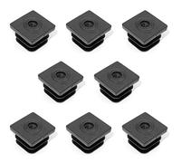 Design61 8 tapones de rosca para tubos cuadrados de 30 x 30 mm con rosca interior M8, capacidad de carga hasta 200 kg, para grosor de pared 2,5-3 mm