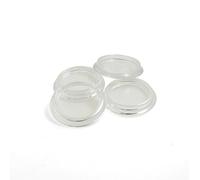 Design61 - Juego de 4 Posavasos para Patas Redondas, para Piano, protección del Suelo, para Patas de hasta 23 mm, Transparente