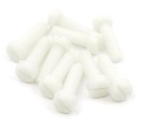 Design61 Tornillo cilíndrico M6 x 20 mm poliamida DIN EN ISO 1207 (DIN84) tornillo ranurado de plástico para fijaciones ligeras