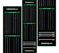 Designa Darts MAT30 | Alfombra Antideslizante para Dardos con diseño de Pago, Ancha, Verde, 290 cm x 80 cm