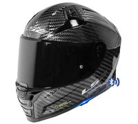 Designed LS2 FF811 Vector II Carbono Bluetooth Intercomunicador Sena Integrado - Casco de Moto Integral con Visor Solar, Pinlock y Pantalla Oscura - Helmets Unisex Hombre y Mujer - ECE 22.06 (L)
