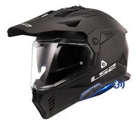 Designed LS2 MX702 Pioneer II Negro Mate Bluetooth Intercomunicador Sena Integrado - Casco de Moto Trail Adventure con Visor Solar - Helmets Unisex Hombre y Mujer - ECE 22.06