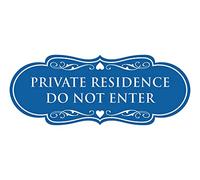 Designer Private Residence Do Not Enter - Cartel (azul)