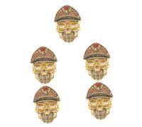 Designer Scarf Collar Pins My Social Elven Rhinestone Brooches Cloak Pearl Brooch Mask Clothing Skull Pin Gold Zinc Alloy
