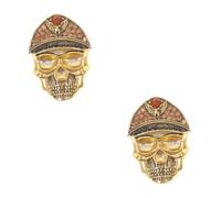 Designer Scarf Collar Pins My Social Elven Rhinestone Brooches Cloak Pearl Brooch Mask Clothing Skull Pin Gold Zinc Alloy