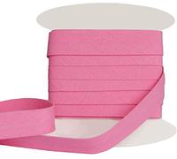 designers-factory Bies de algodón Liso de Bella Calidad - Nueva versión más Amplia - Bies de Costura de algodón -Disponible en más de 20 Colores (por 10 Metros, Rosa)