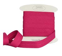 designers-factory Bies de algodón Liso de Bella Calidad - Nueva versión más Amplia - Bies de Costura de algodón -Disponible en más de 20 Colores (por 10 Metros, Fucsia)