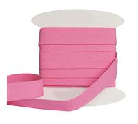 designers-factory Bies de algodón Liso de Bella Calidad - Nueva versión más Amplia - Bies de Costura de algodón -Disponible en más de 20 Colores (por 5 Metros, Rosa)