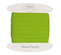 designers-factory Bies de algodón Liso de Bella Calidad - Nueva versión más Amplia - Bies de Costura de algodón -Disponible en más de 20 Colores (por 5 Metros, Verde Claro)