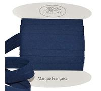 designers-factory Bies de algodón Liso de Bella Calidad - Nueva versión más Amplia - Bies de Costura de algodón -Disponible en más de 20 Colores (por 10 Metros, Azul Marino)