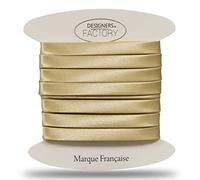 designers-factory Precioso bies de satén de Calidad - bies de satén Ideal para Acabados refinados Tanto en el Exterior de Sus Creaciones como para Cubrir Sus Costuras. (por 10 Metros, Dorado)