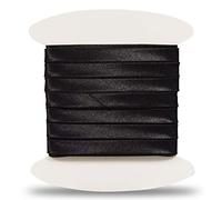 designers-factory Precioso bies de satén de Calidad - bies de satén Ideal para Acabados refinados Tanto en el Exterior de Sus Creaciones como para Cubrir Sus Costuras. (por 10 Metros, Negro)