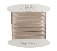 designers-factory Precioso bies de satén de Calidad - bies de satén Ideal para Acabados refinados Tanto en el Exterior de Sus Creaciones como para Cubrir Sus Costuras. (por 10 Metros, Beige)