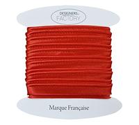 designers-factory Vivo Costura - Ribete de Raso - Ribete de Costura de Raso Ideal para Acabados refinados, para Colocar Entre 2 Telas o en el Borde de Sus Creaciones. (por 5 Metros, Rojo)