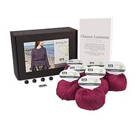 DesignEtte 100% algodón Egipcio, Kit de Punto farolillos de P, algodón, Old Dusty Rose, 2 X-Grande