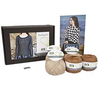 DesignEtte - 2 x -Large Linea 100% Lino Plus cottonette y algodón Egipcio Kit de Punto con Paisaje Rural, asiático Madera/Caramell 49 -, algodón, Asian Wood/Caramell 49, Large