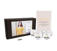 DesignEtte Denmark 2 x l de telaraña patrón Kit de Punto, Color Naranja Claro, algodón, Blanco, XL