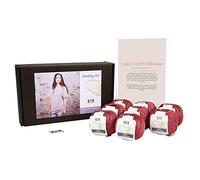 DesignEtte Denmark 50 g/127 m 550 g 3 x -Grande designette Mini cottonette/100% algodón Egipcio Mercerizado el Blusa de Lady Sybil Kit de Punto, Color Azul 2 Parent