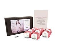 DesignEtte Denmark 50 g/127 m designette Mini cottonette/Medio de 350 g, 100% algodón Egipcio Mercerizado el Blusa de Lady Sybil Kit de Punto, Color Azul 2 Parent