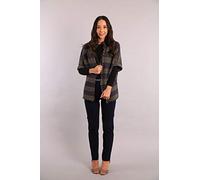 DesignEtte Kit de lana para tejer, chaleco de conductor de camello para adultos, bolas de hilo merino y patrón en una caja, 4 capas, seda, gris, XS/M