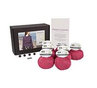 DesignEtte Kit de Punto, farolillos, Pure algodón Egipcio, 3 x l, Color Rosa