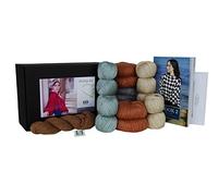 DesignEtte Kit de tejer Girl on Fire 100% algodón egipcio mercerizado Superkid Mohair seda y mezcla de lana Shetland, pequeño, mediano, amarillo/beige, No-s-2719, S/M