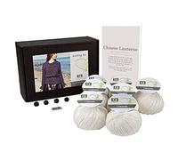 DesignEtte Kit de Tejer linternas Chinas 100% Mercerizado Crema Hilo Egipcio algodón Mediano-Grande No-s-9114, M-L