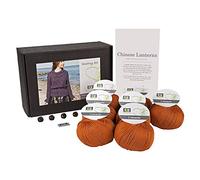 DesignEtte Kit de Tejer linternas Chinas 100% Mercerizado Naranja Quemado Hilo Egipcio algodón Mediano-grande No-s-9114, M-L