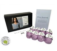 DesignEtte Kit de Tejer Mariposa Blanca 100% Seda cruda 2XL/3XL Rosa