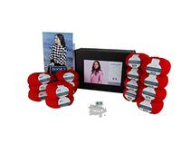 DesignEtte Kit de tejer Mi Lee Shrug Pink 100% lana Superkid Mohair y seda No-s-3218 incluye hilo, patrón, cuentas de Swarovski, botones, además de una etiqueta, Rojo, S-L