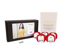 DesignEtte Spider's Web - Kit de Tejer para Mujer, 100% algodón Egipcio, Lana de algodón Egipcio, Cuencos y Patrones para Principiantes, Caja de 50 g ≈127 m/5 Capas, Rojo Transparente, 3XL