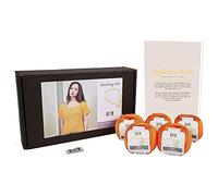 DesignEtte Spider's Web - Kit de Tejer para Mujer, 100% algodón Egipcio, Lana de algodón Egipcio, Cuencos y Patrones para Principiantes, Caja de 50 g ≈127 m/5 Capas, Naranja Nativo, L