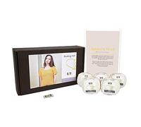 DesignEtte Spider's Web - Kit de Tejer para Mujer, 100% algodón Egipcio, Lana de algodón Egipcio, Cuencos y Patrones para Principiantes, Caja de 50 g ≈127 m/5 Capas, Blanco Puro, XS