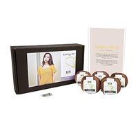 DesignEtte Spider's Web - Kit de Tejer para Mujer, 100% algodón Egipcio, Lana de algodón Egipcio, Cuencos y Patrones para Principiantes, Caja de 50 g ≈127 m/5 Capas, marrón Claro, 2XL