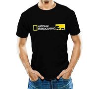 Designing Nice National Pornographic Funny T-Shirt Black Graphic Unisex Tee Shirt, Negro , M
