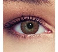 Designlenses, Dos lentillas de color Avellana para un aspecto muy natural de tres meses sin dioprtías/corregir + gratis caso de lente „Natural“ (Avellana)
