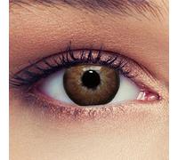 DESIGNLENSES, Lentes de contacto de aspecto natural "Dimension Hazel" color marrón avellana 1 par (2 unidades), duración de uso 3 meses + recipiente con grosor de -4,25