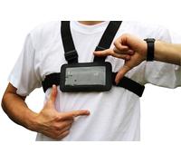 Designo Use su teléfono celular como un soporte de arnés de montaje en el pecho para cámara de acción, también utilícelo como un cinturón para correr o brazalete para entrenamiento con manos libres