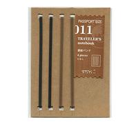 DESIGNPHIL Midori Traveler's Notebook (Refill 011) Connection Band Negro, marrón, 1 unidad
