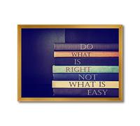 DesignQ Arte de pared con marco tradicional de Do What Is Right Not What Is Easy II