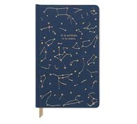 DesignWorks - Diario de escritura de tinta, encuadernado tradicional de tapa dura, 5.125 x 8.25 pulgadas, constellations (azul marino) (JB85-2049)